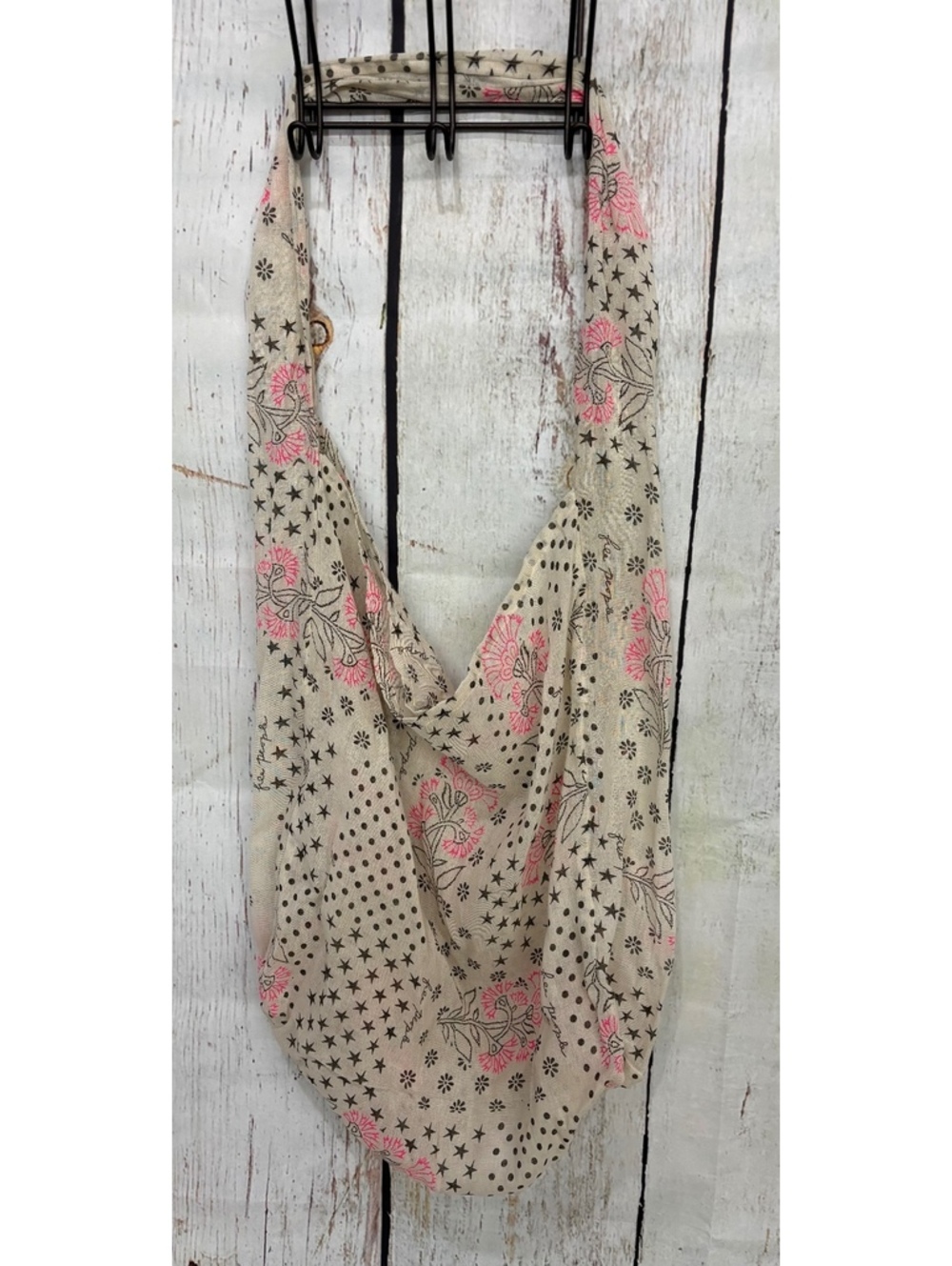 Free People Bohemian Mixed Print Extra Large Reusable Tote Bag